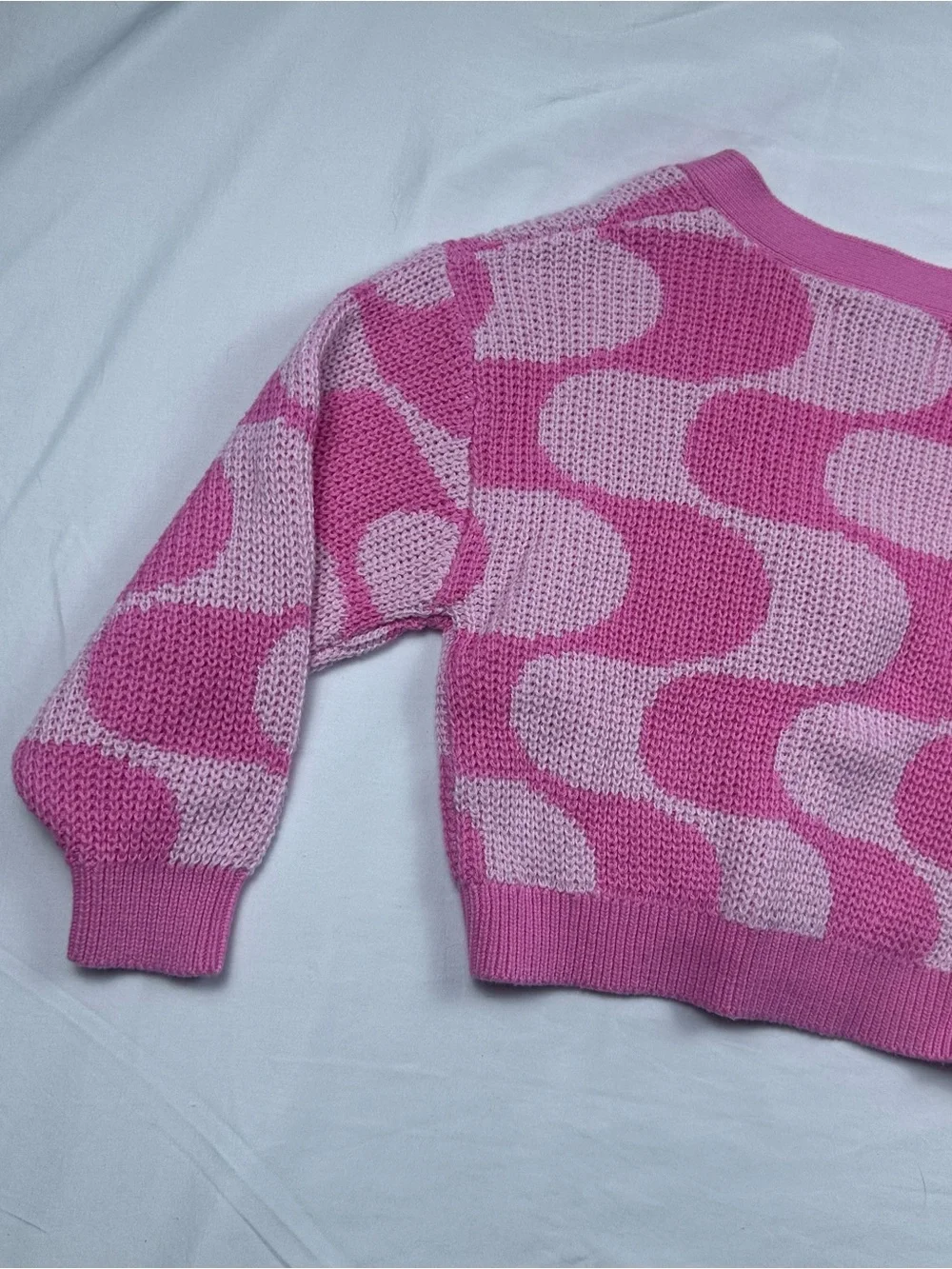 NWT Old Navy Pink Geometric Print Button-Front Cardigan Sweater Girls XS (5)